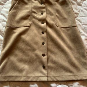 Tahari faux suede skirt